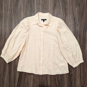 Banana Republic peachy cream button up
